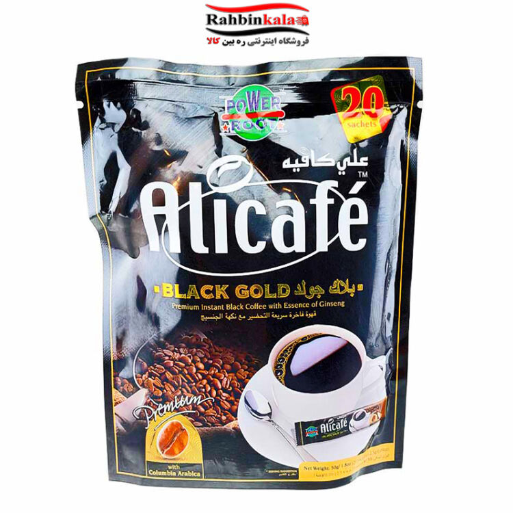 قهوه علی کافه بلک گلد جینیسنگ دار ALICAFÉ بسته ۴۰ عددی