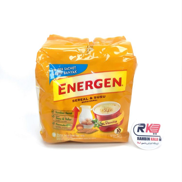 پودر غلات صبحانه فوری انرژن Energen با طعم وانیلی 10 عددی محصول شرکت تورابیکا